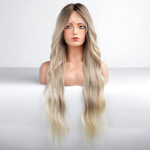 Ombre Platinum Blonde Lace Wig